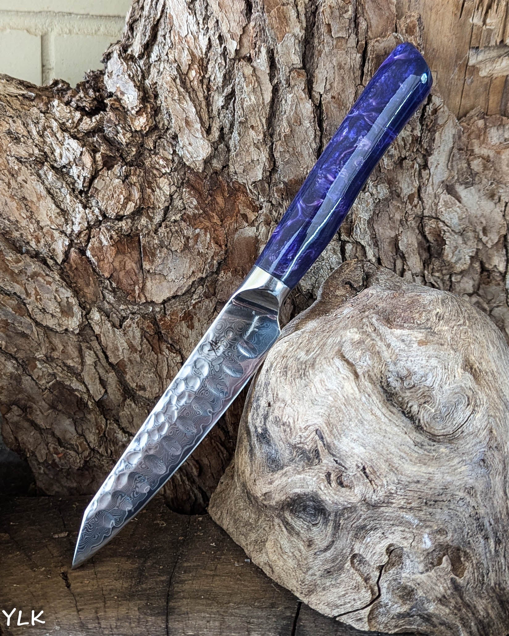 Utility Knife w/ Lavender Epoxy 127mm (5")