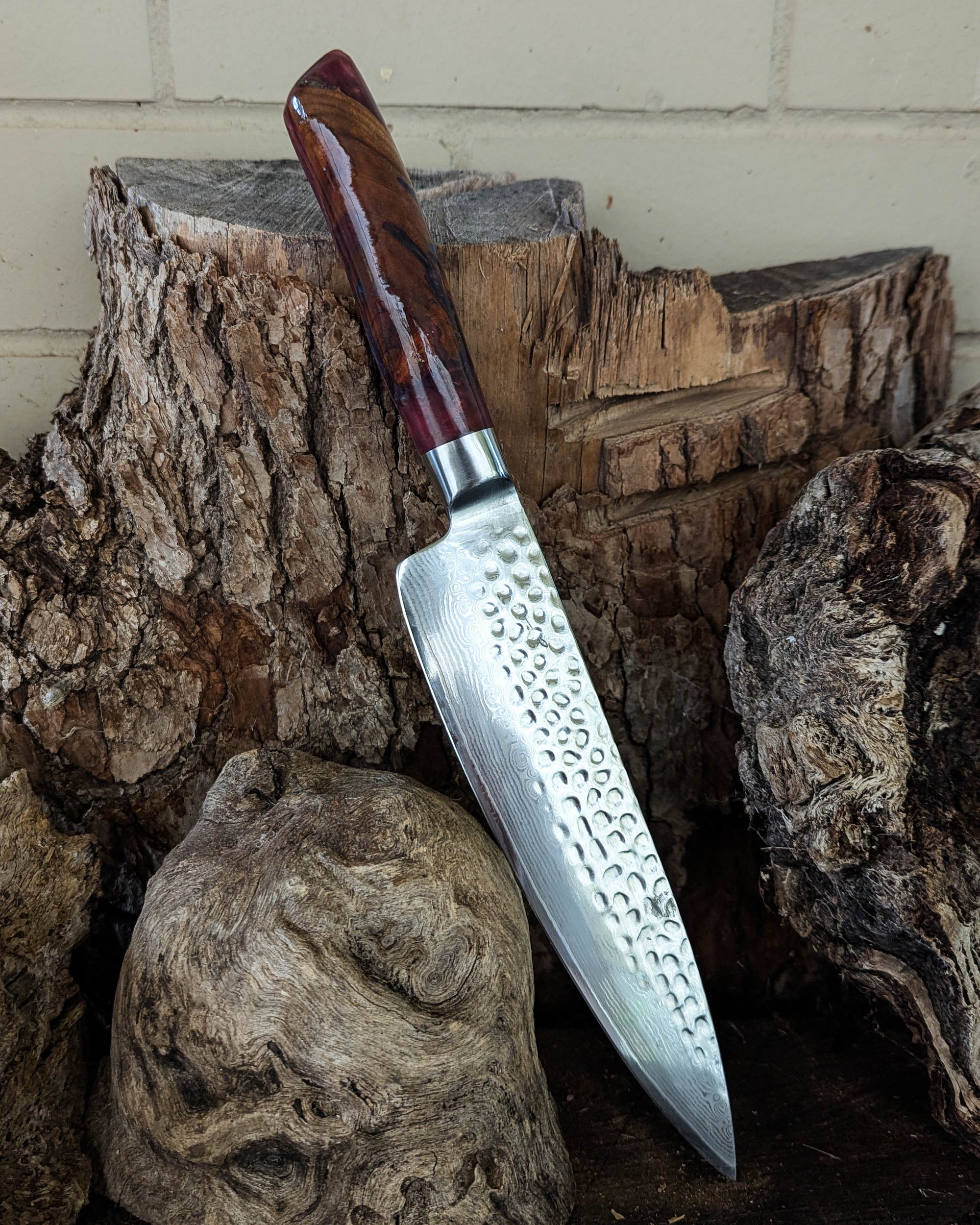 Chef's Knife Termite Almond w/ Multi Colour Epoxy 200mm (8")