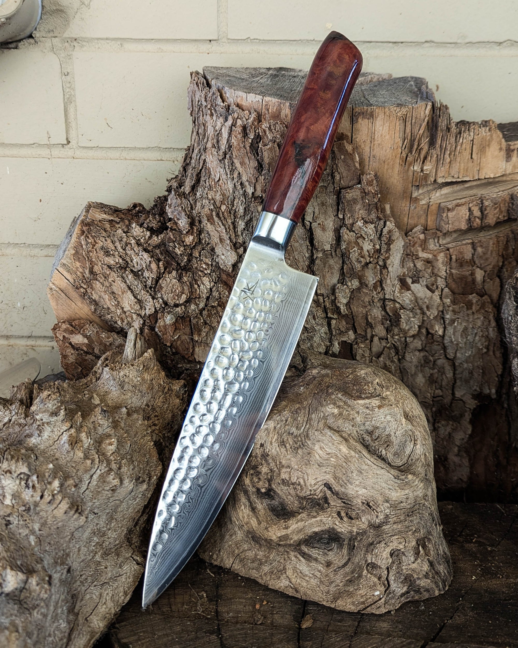 Chef's Knife Red Gum Burl 200mm (8")