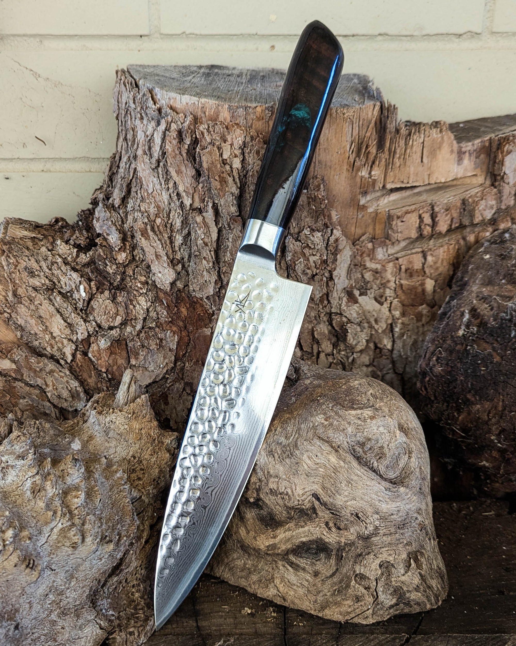 Chef's Knife Ancient Gum w/ Dark Green Epoxy 200mm (8")